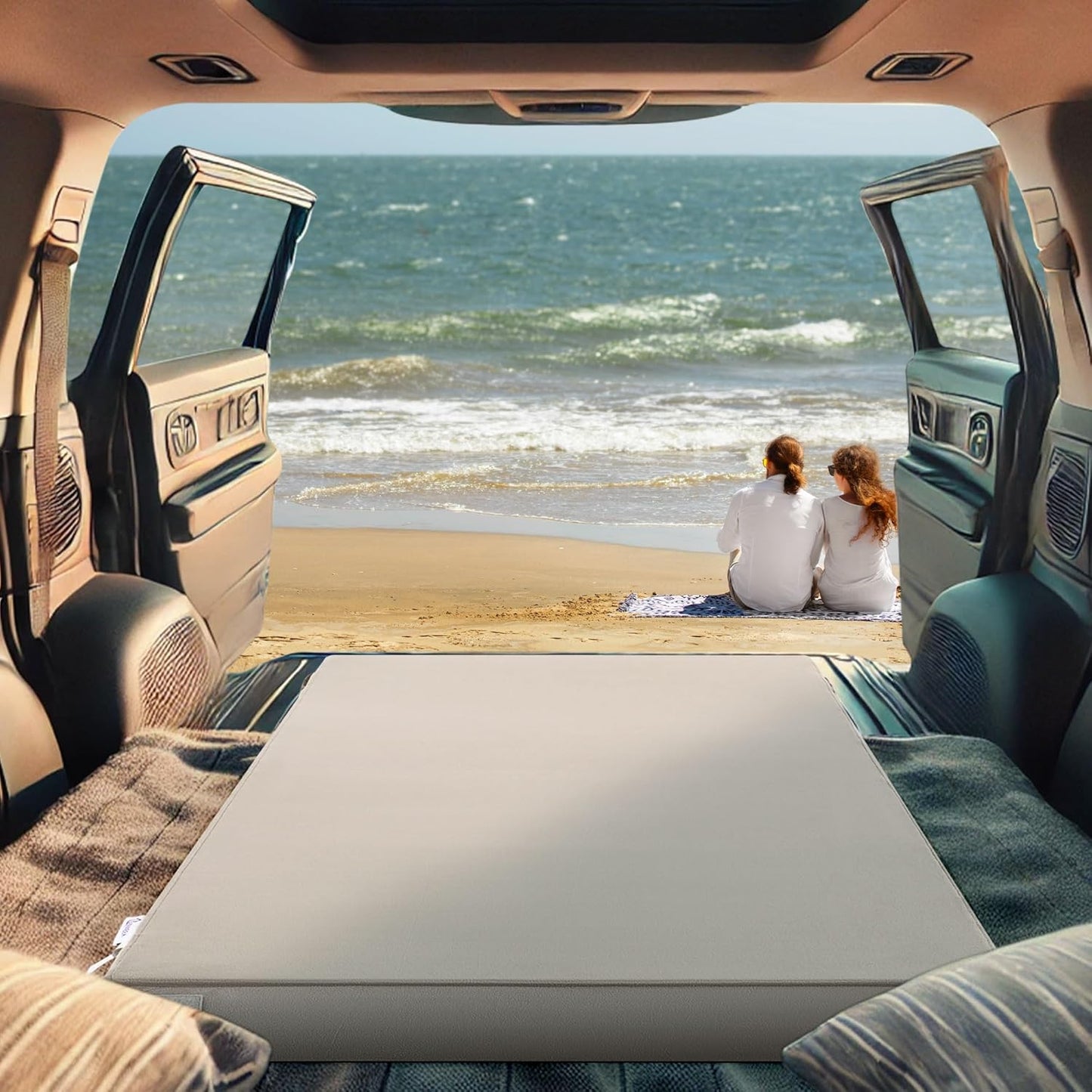Memory Foam Camping Mattress Certipur-Us Waterproof Portable Roll up Mattress for Adults Cot Mattress Car Van Sleeping Mat Pad with Carrying Bag