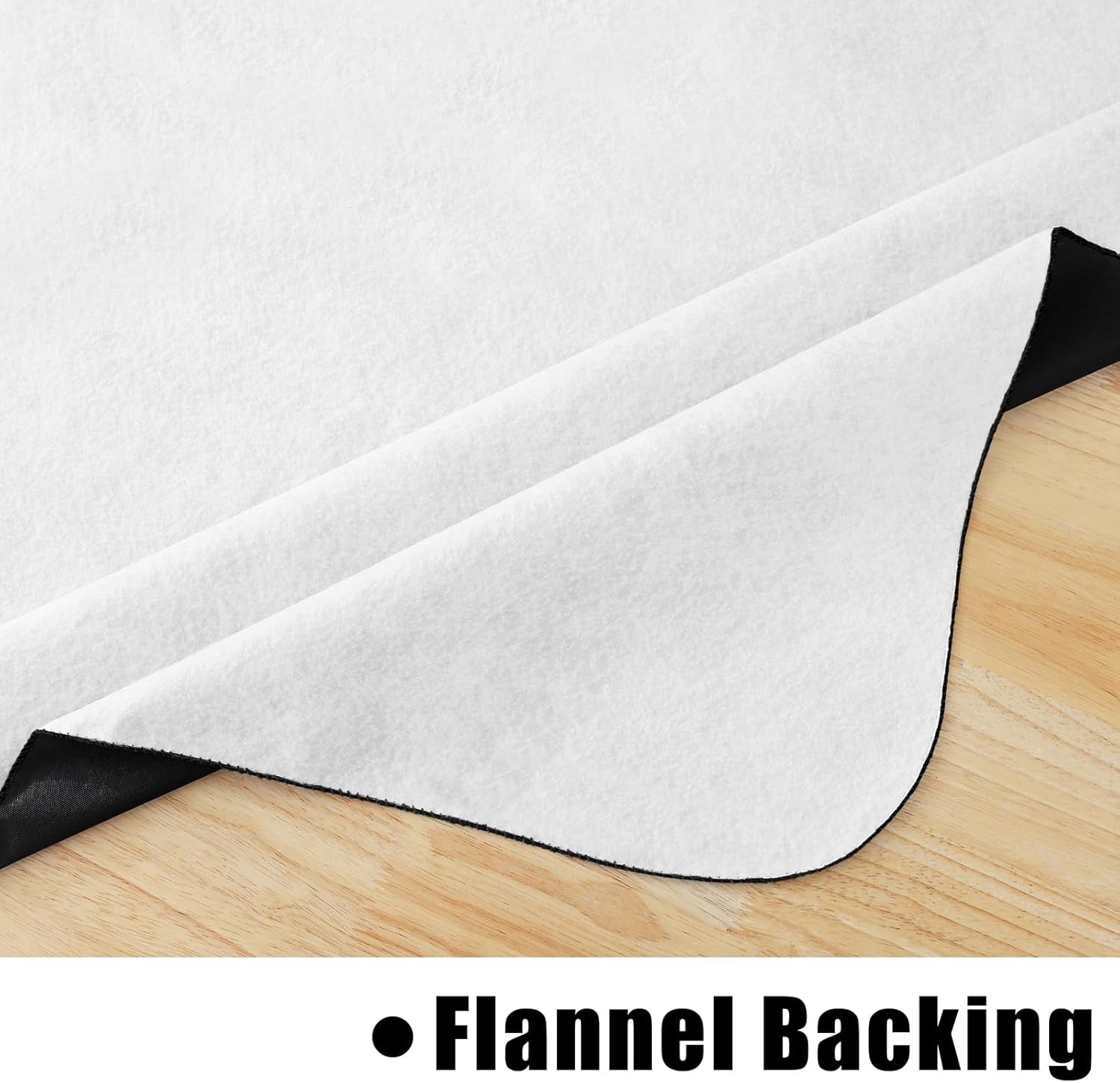 Rectangle Vinyl Tablecloth, Waterproof Spillproof Plastic Flannel Backed Table Cloth, Wipe Clean Table Cover for Dining, Buffet Parties and Camping (Black, 54" X 78")