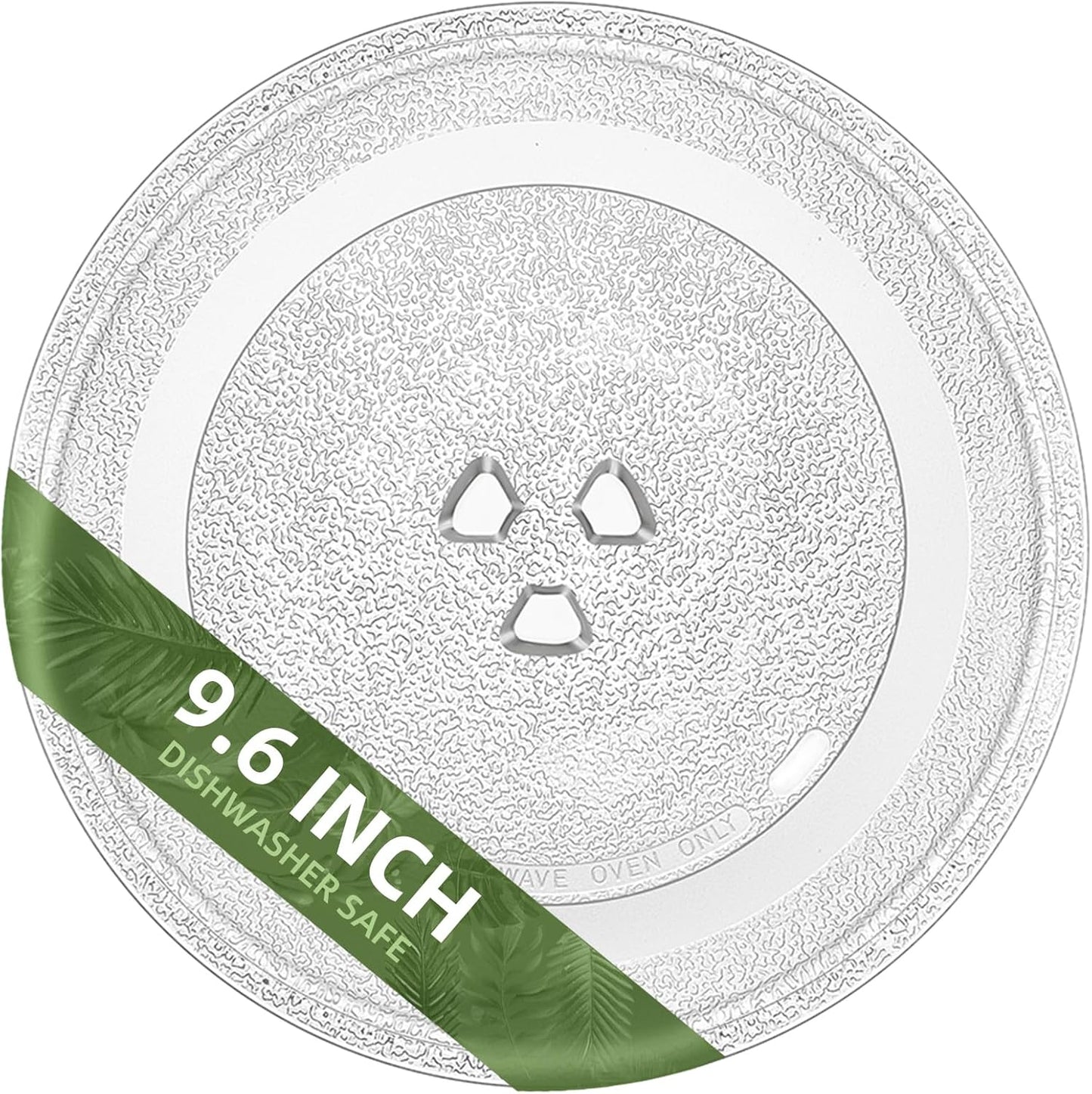 Smallest 9.6 Inch Microwave Plate Replacement Compatible with Panasonic Microwave Glass Plate F06016D00XN, 9.6" Microwave Plate Replacement for Nostalgia 0.7 Cu.Ft. 700W Small Retro Microwaves