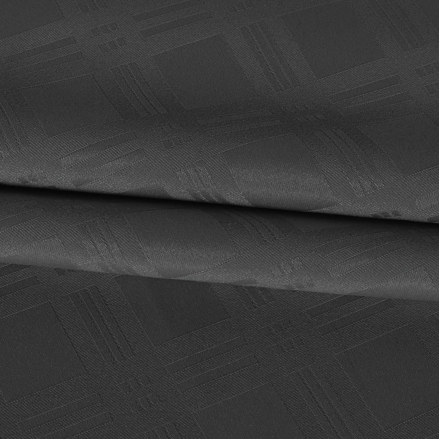 210GSM Solid Checkered Jacquard Table Cloth - Heavy Duty Waterproof Wrinkle Free Microfiber Tablecloth, Decorative Fabric Table Cover for Outdoor and Indoor Use (Dark Grey, round 70 Inch)