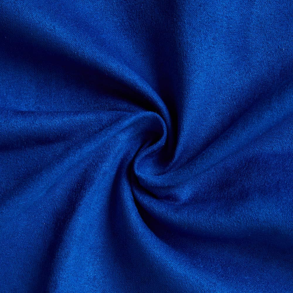 2 Packs Premium Faux Suede Decorative Throw Pillow Covers, Super Soft Square Pillow Case,Solid Cushion Cover for Couch/Sofa/Bedroom (16"X 16",Set of 2, Blue)