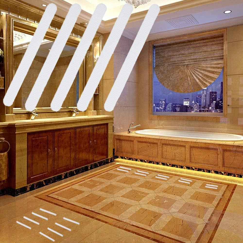 20 Pack Non Slip Bath Tub Stickers Strips, anti Slip Shower Treads, Bath Safety Stickers Tape, Slip Resistant Decals for Tub Pools Floor Bathrooms Stairs to Prevent Slippery