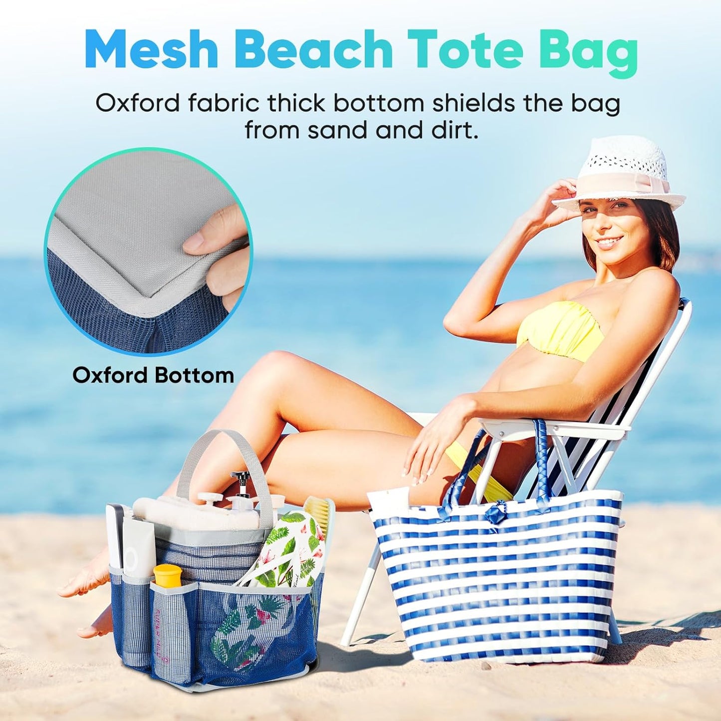 Mesh Shower Caddy Portable for College Dorm Room Essentials,Shower Caddy Dorm with 8-Pocket Large Capacity for Beach,Swimming,Gym,Travel Essentials