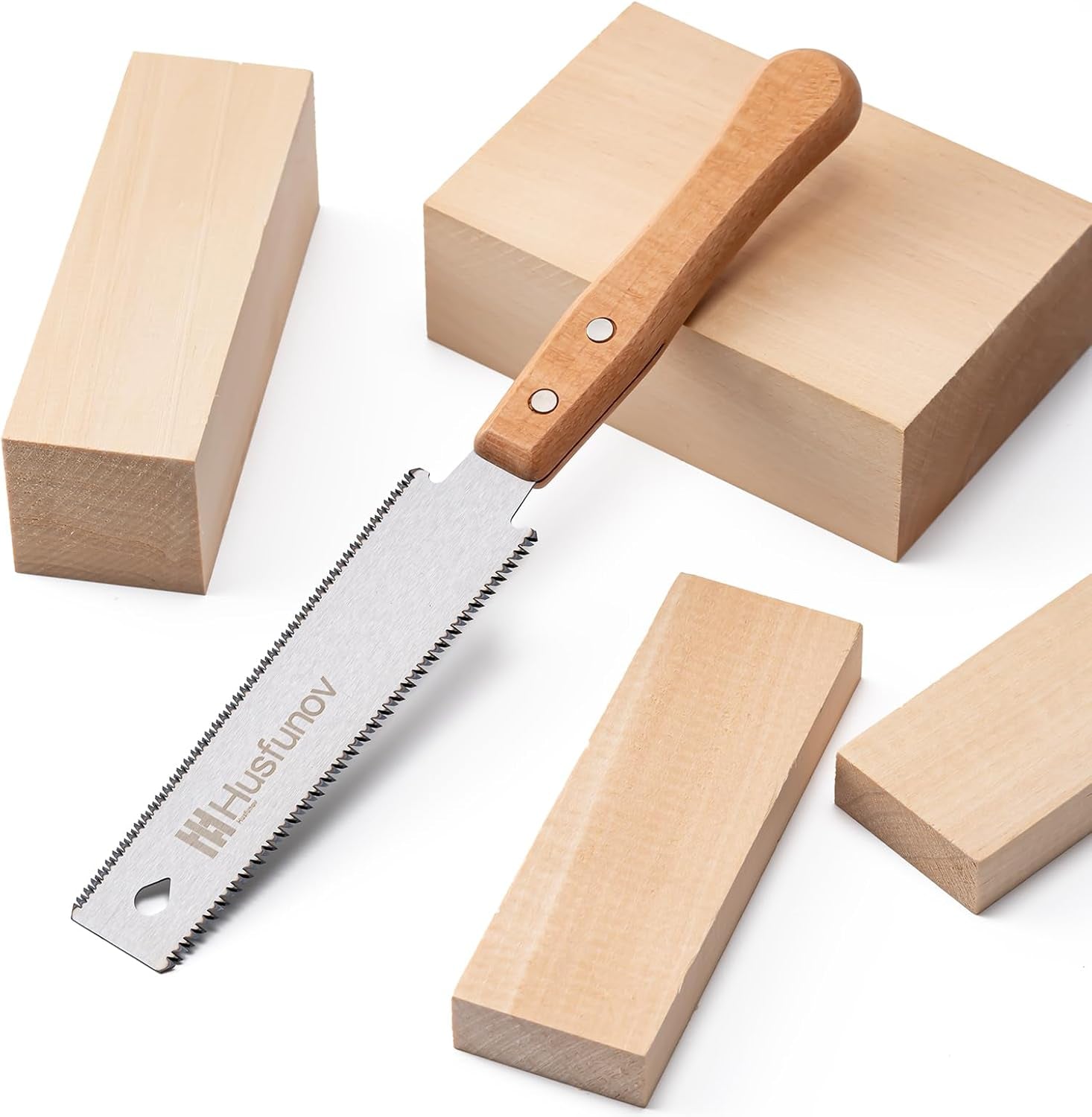 Japanese Hand Saw, 6 Inch Pull Saw with Double Edges of 11/17 TPI, SK5 Flexible Blade Handle Wood Saws for Woodworking Tools