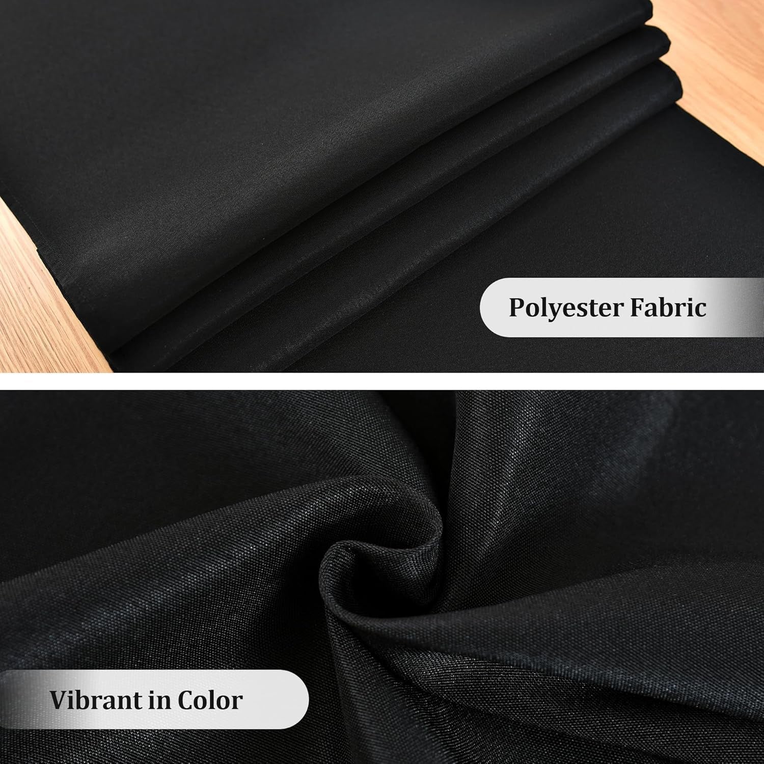 Farmhouse Black Table Runner Dining Table Runners 48 Inches Long Coffee Table Runner for Dresser Living Room Bedroom Holiday Party Banquet 12X48 Inch