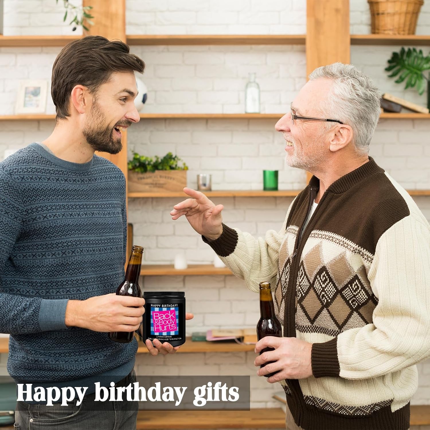 Birthday Dad Candle Gifts for Men, Happy Fathers Day Gift Ideas for Him Her, Funny Lavender Scented Lavender Candles