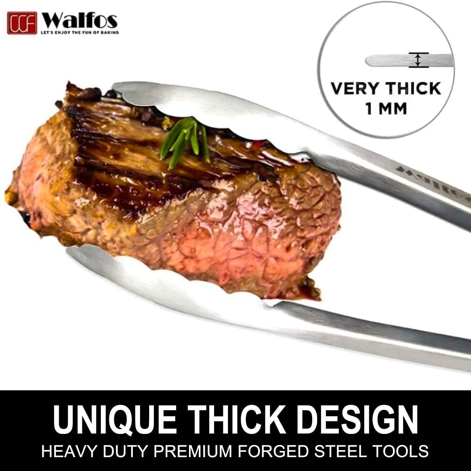 17 Inch Extra Long Grill Tongs, Ultimate Stainless Steel BBQ Tongs for Grilling, Cooking, Bbq/Barbecue, Buffet and Turning Food