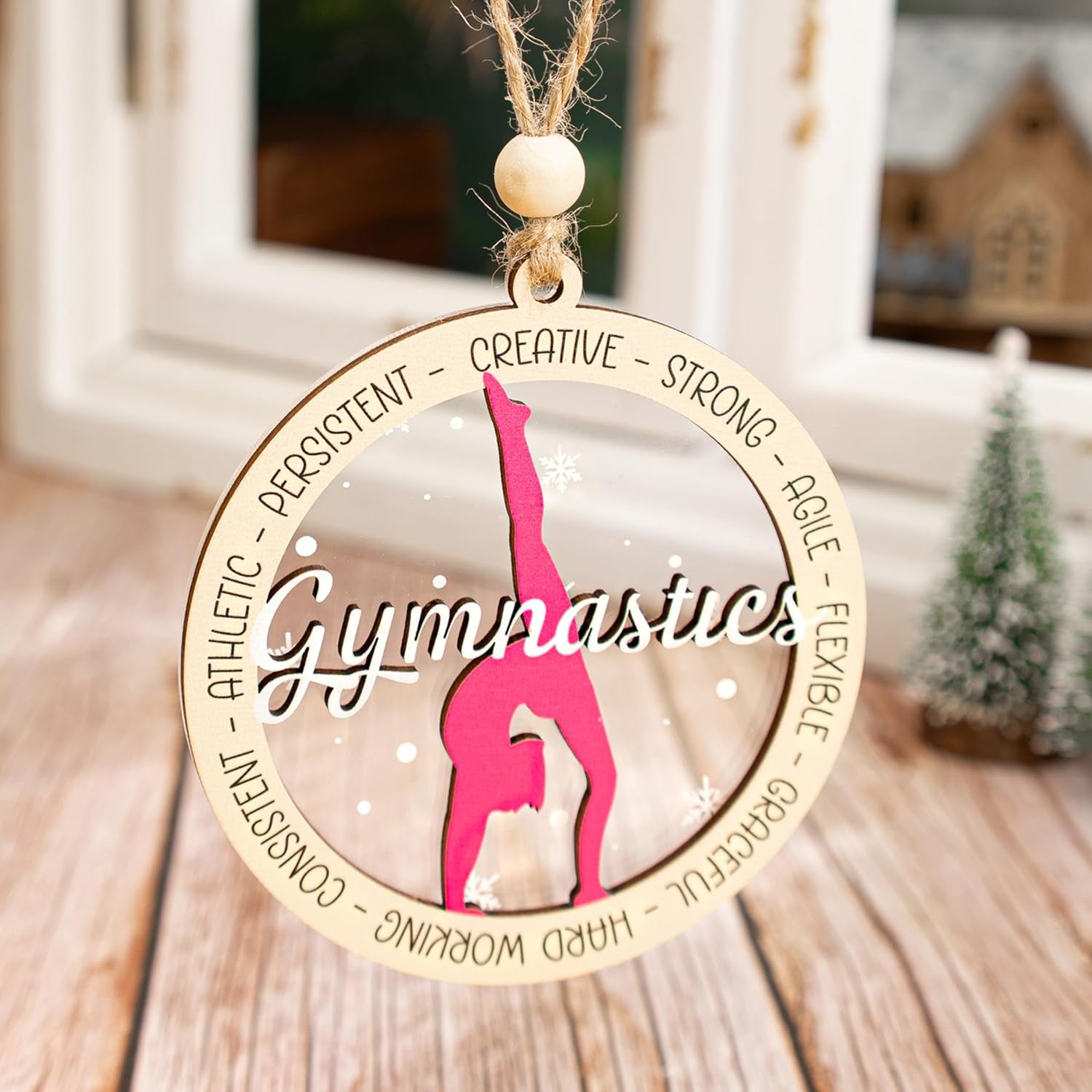 Gymnastics Christmas Ornaments 2025, Gymnast Ornament Gift, Gymnastics Coach Gifts for Girls Women, Athletic Holiday Ornament for Gymnastics Lovers, Hanging Christmas Tree Decorations Keepsake
