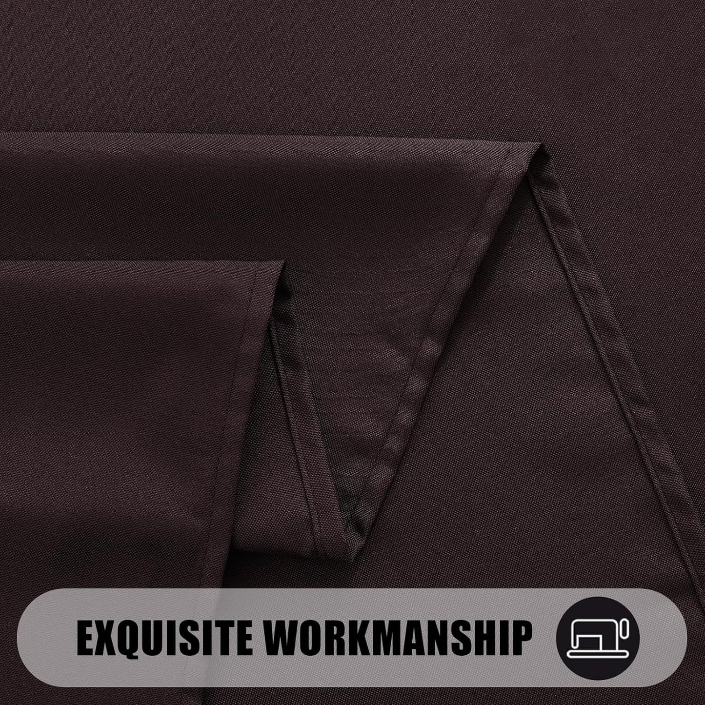Rectangle Table Cloth, Waterproof Anti-Scratch Polyester Tablecloth, Decorative Washable Fabric Table Cover for Dining, Buffet, Parties and Outdoor, 60X84, Coffee