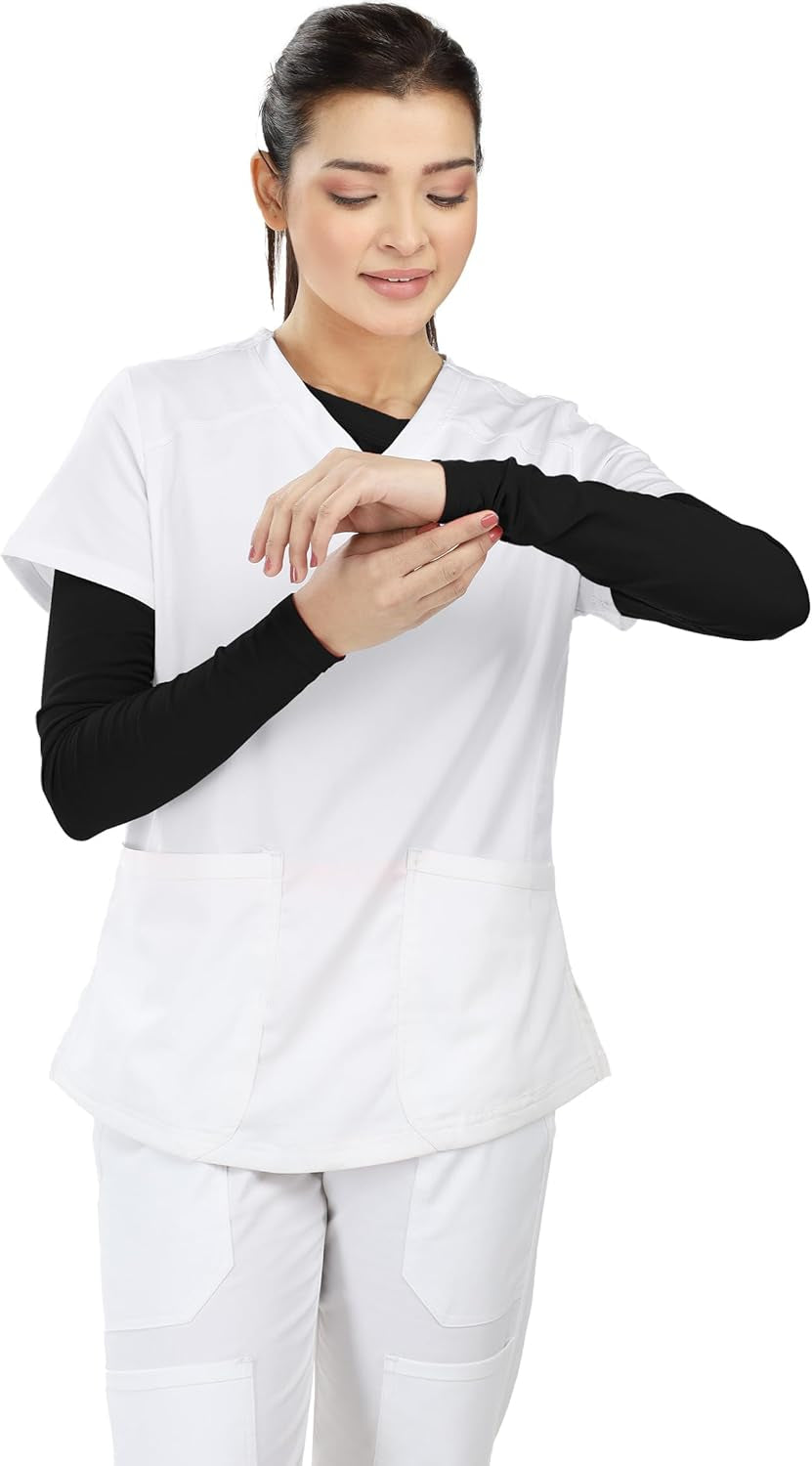 Women'S under Scrub Slim Fit Long Sleeve T-Shirt Underscrub Comfort Tee