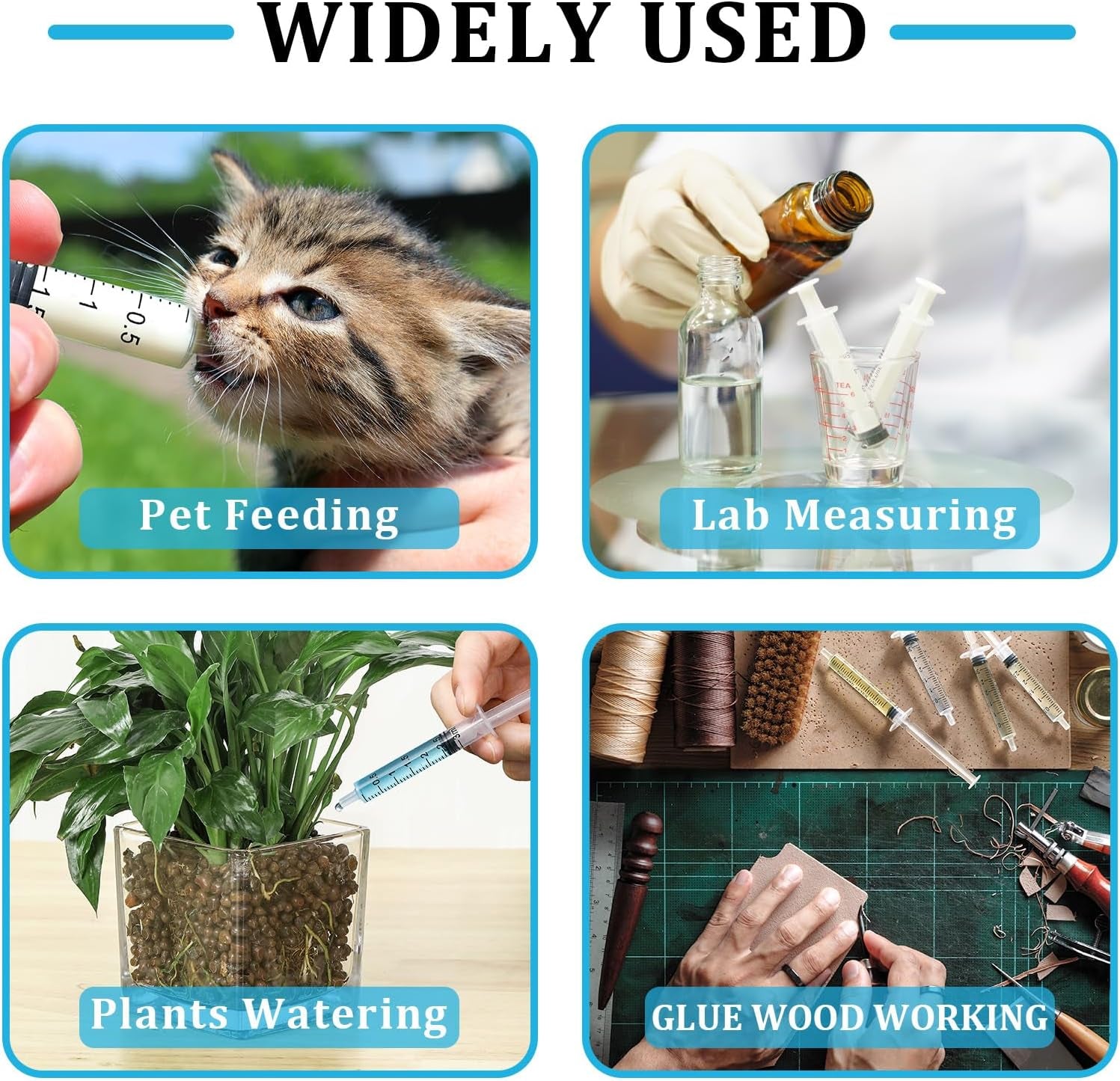 35 Pack 3Ml Plastic Syringe without Needle, Catheter Tip Individually Sealed for Liquid, Sterile - Syringes Tools for Feeding Pets, Measuring, Scientific Labs, Oil or Glue Applicatorc