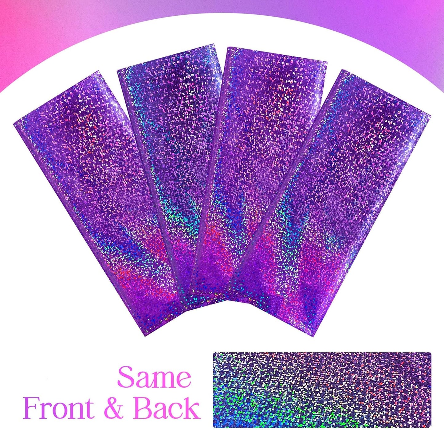 Holographic Pink and Purple Tablecloth Set - 40" x 108" Plastic Table Cover for Birthday, Halloween, and Bachelorette Party Decorations