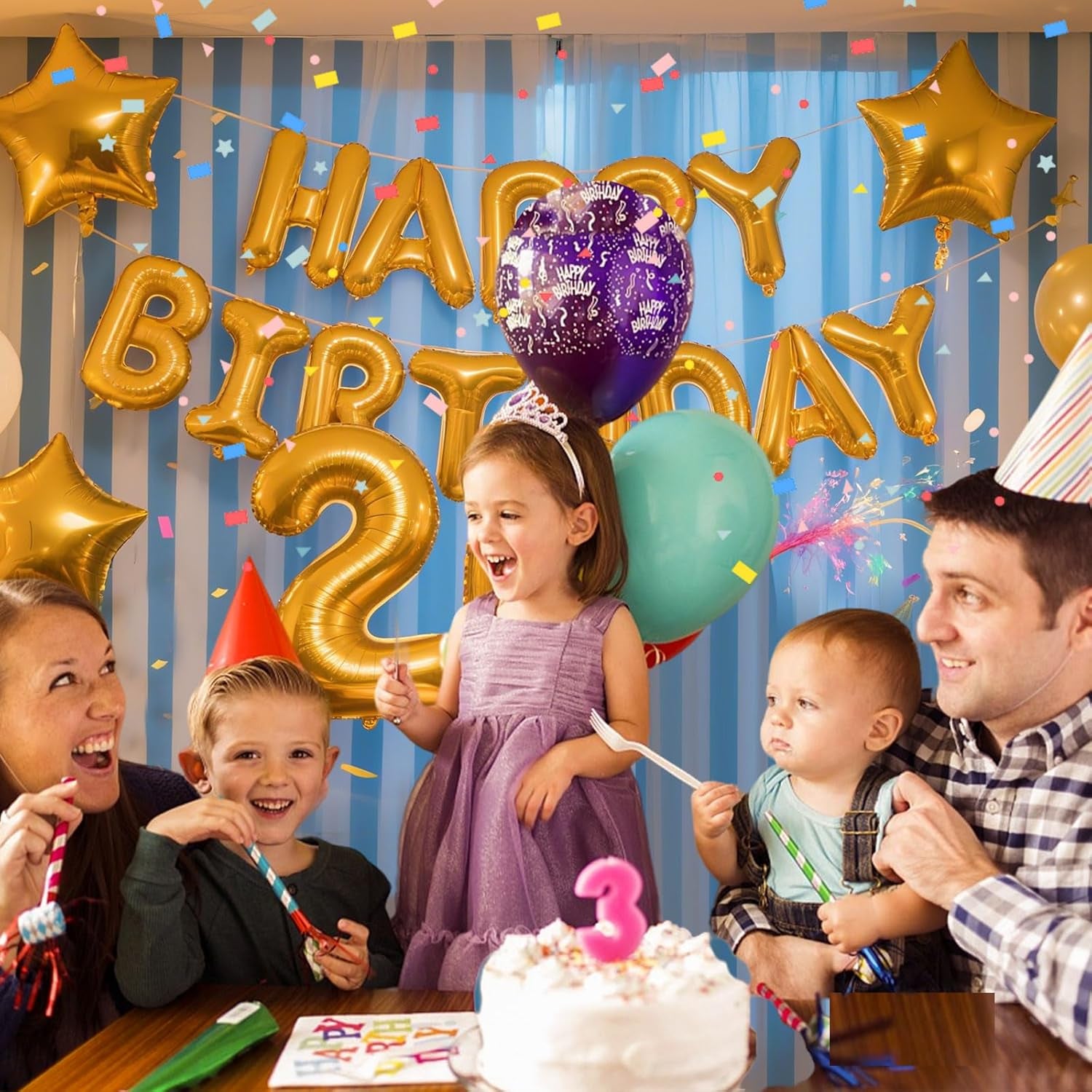 Gold Happy Birthday Banner Metallic, Gold Birthday Balloons, 13Pcs Mylar Foil Letters Balloons, Inflatable Party Decor, Golden Happy Birthday Sign Party Decorations for Women, Globos De Cumpleaños