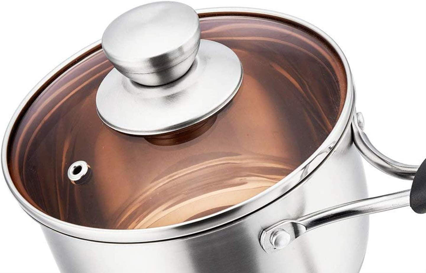 1 Quart Saucepan, Stainless Steel Saucepan with Lid, Small Sauce Pan for Home Kitchen Restaurant Cooking, Easy Clean and Dishwasher Safe