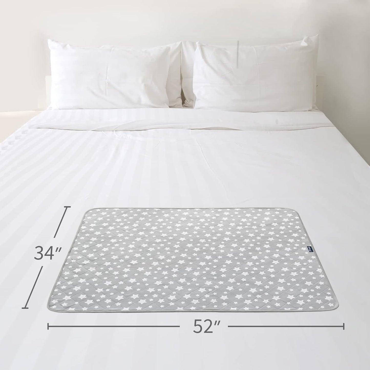 Bed Pads Washable Waterproof, 52" X 34" Incontinence Bed Pads, Waterproof Bed Pad & Pee Pad, Perfect for Kids, Adults, the Elderly and Pets