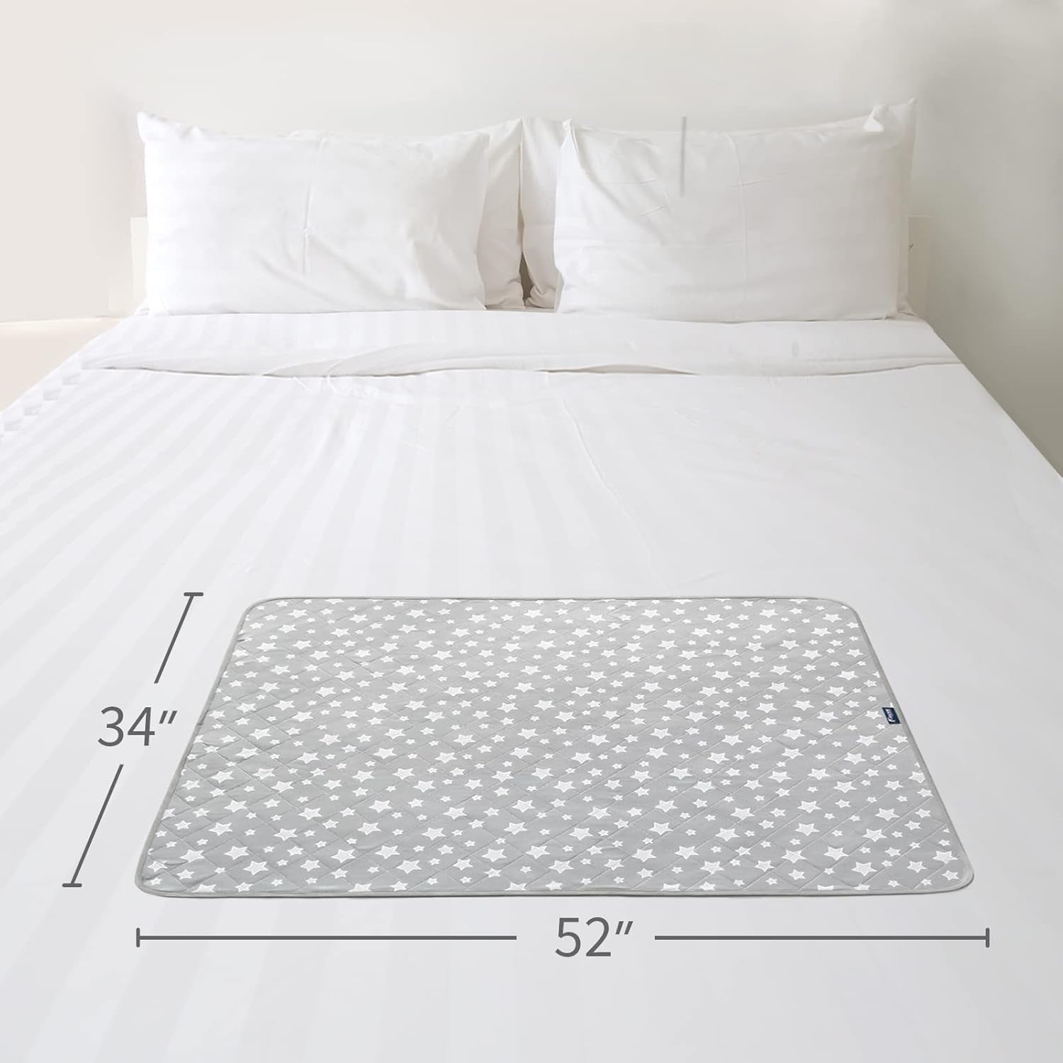 Bed Pads Washable Waterproof, 52" X 34" Incontinence Bed Pads, Waterproof Bed Pad & Pee Pad, Perfect for Kids, Adults, the Elderly and Pets