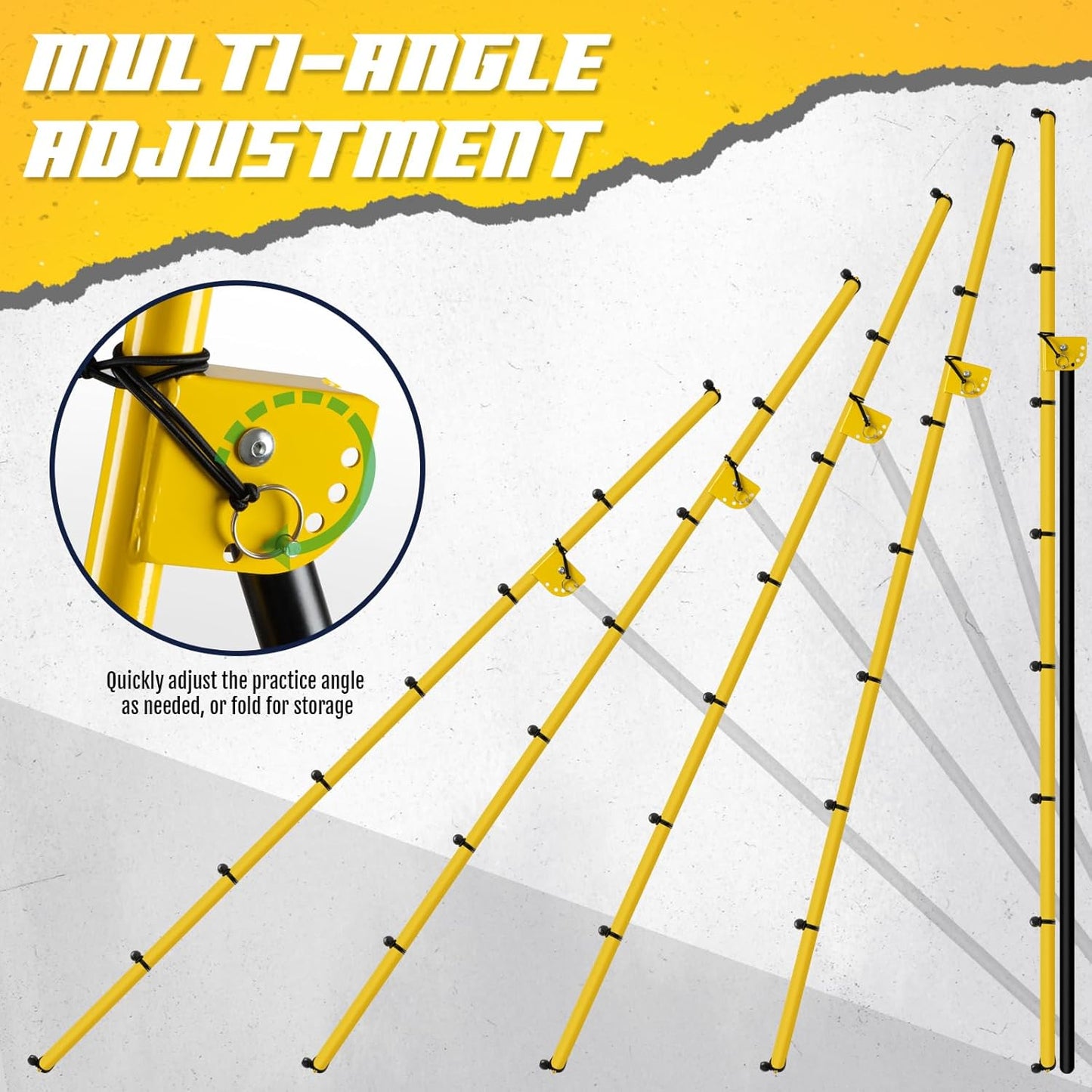 Volleyball Rebounder Net, Volleyball Training Equipment, Bounce Back Net for Volley Ball Practice with 5 Adjustable Rebound Angles 7X4 Ft