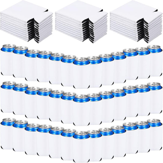 200-Count Insulated Neoprene Can Cooler Sleeves for Sublimation - Versatile Beverage Covers for Events and Celebrations