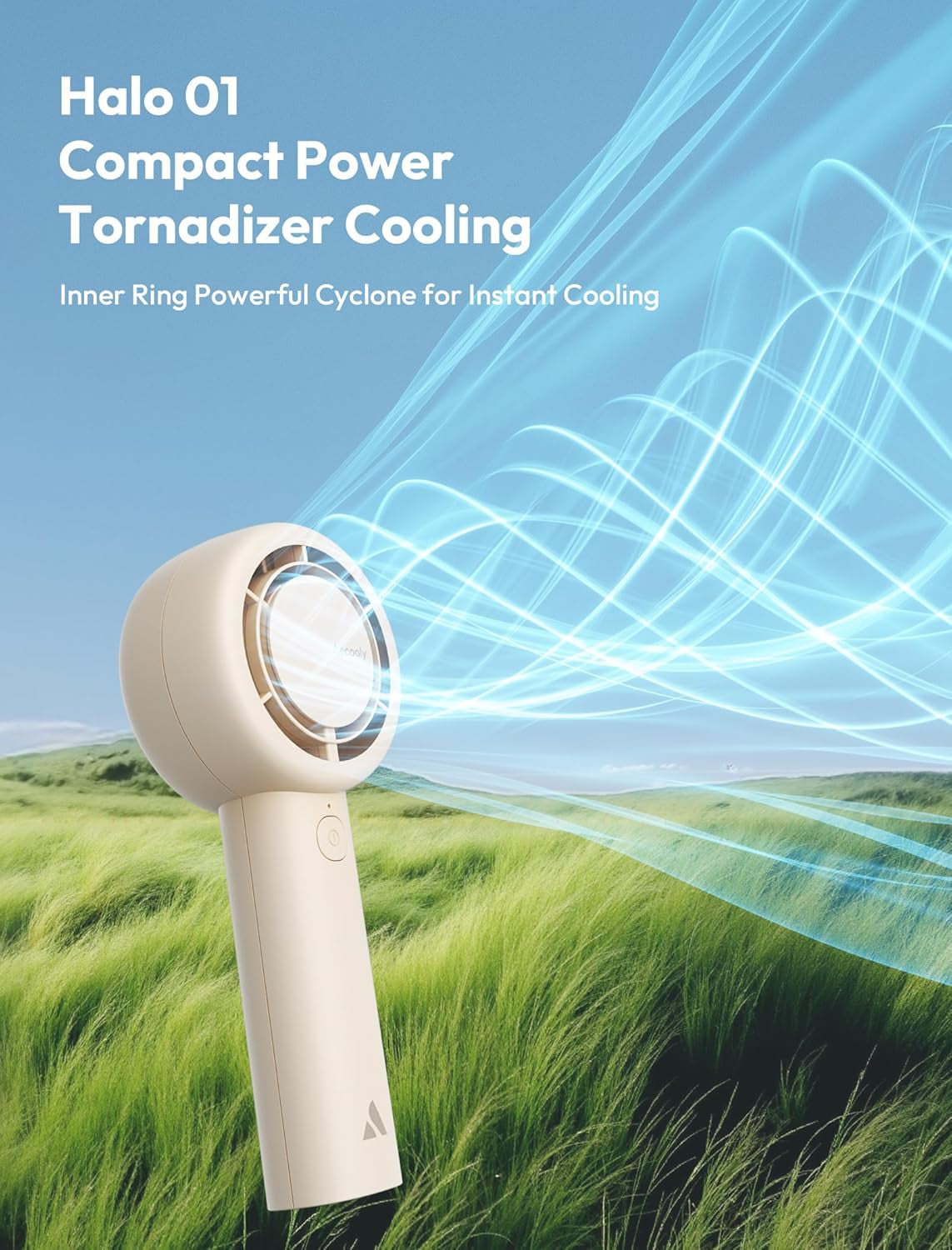 Slim Portable Fan + Portable Handheld Turbo Fan