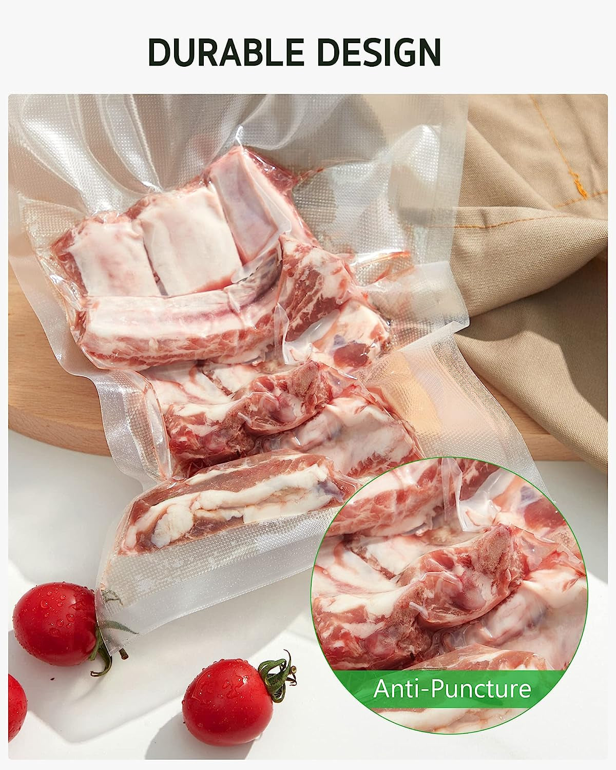 Vacuum Sealer Bags, 150 Gallon 11" X 16" and Quart 8" X 12" and Pint 6" X 10" Commercial Grade Precut Bag, BPA Free Food Vac Bags for Storage, Meal Prep or Sous Vide
