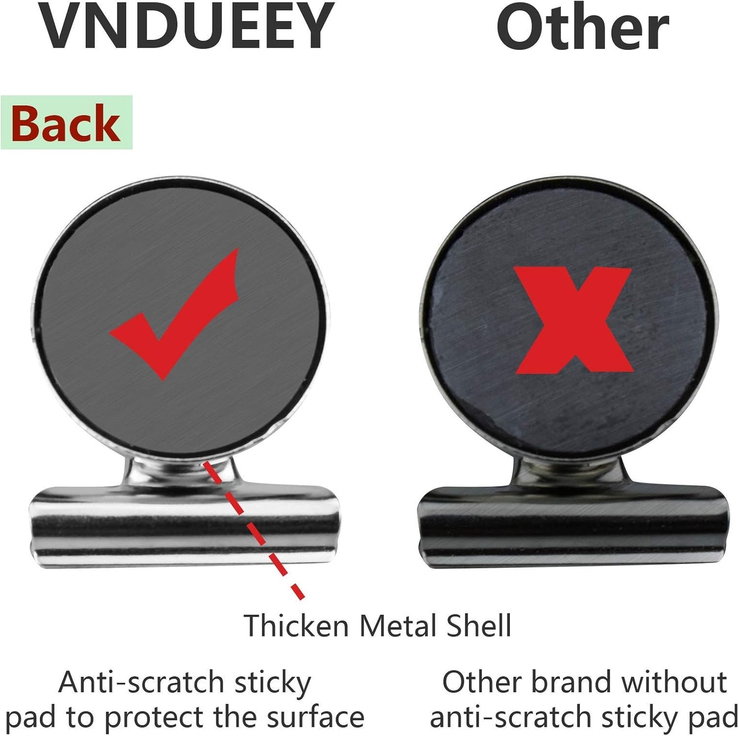 20-Pack Heavy-Duty Magnetic Clips for Refrigerators and Whiteboards - Strong Magnetic Hold for Home, School, Office, and Teaching (Silver)