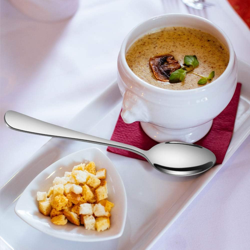 24-Piece Premium Stainless Steel Teaspoon Set, 6.7 Inches, Mirror Finish, Dishwasher Safe