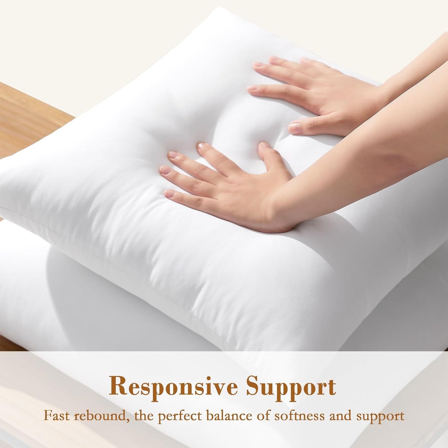 ® 12X12 Pillow Inserts, 2 Pack down Alternative Square Form Sham Stuffer, Fluffy Soft Decorative Pillows for Couch, Sofa, Bed and Home Decor