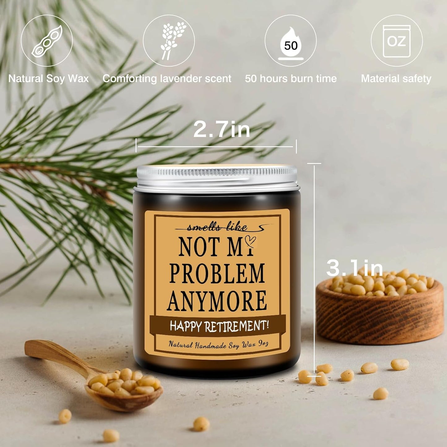 Retirement Gifts for Women Men/Funny Retirement Farewell Decorations Gift for Coworkers,Boss,Manager,Friends,Teacher,Family/Cedarwood Sandalwood Candle for Her Him