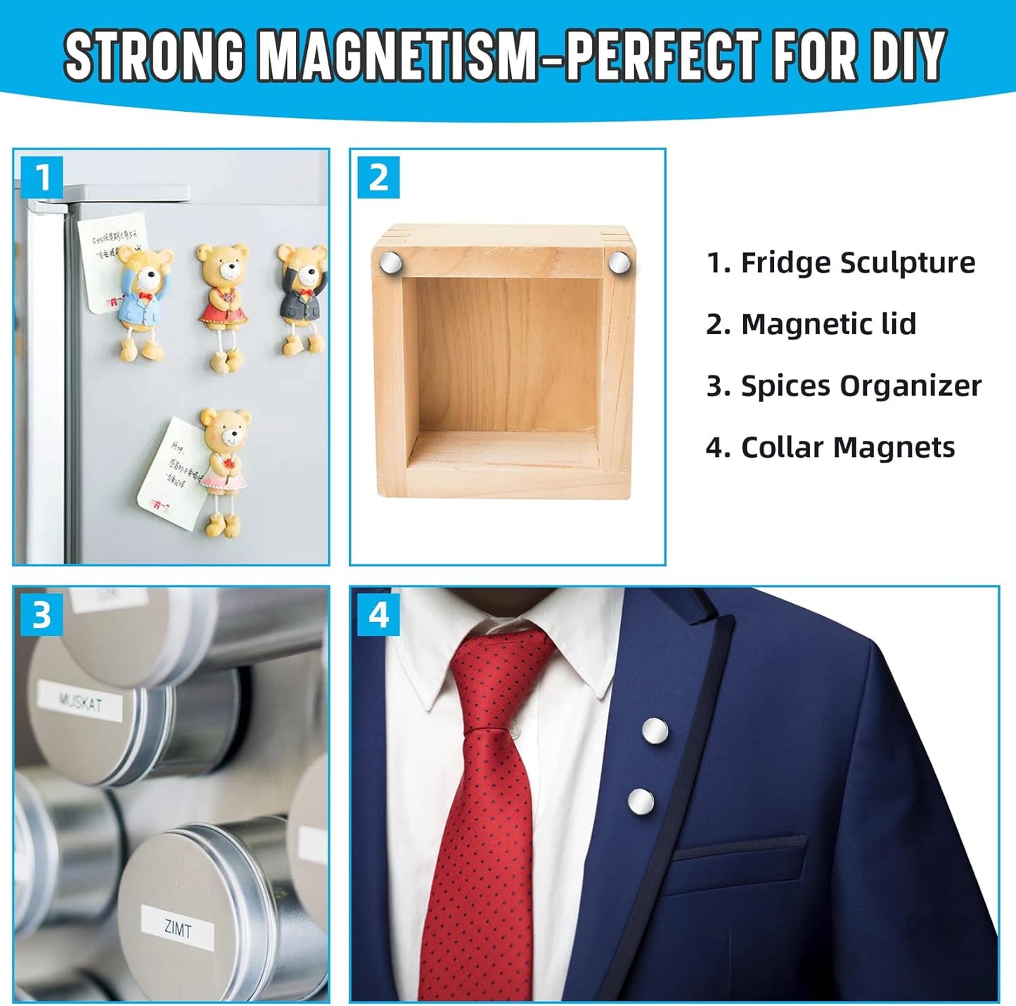 120-Piece Set of Miniature Round Magnets (6x2mm) for Office, Kitchen, Crafts, and Miniatures