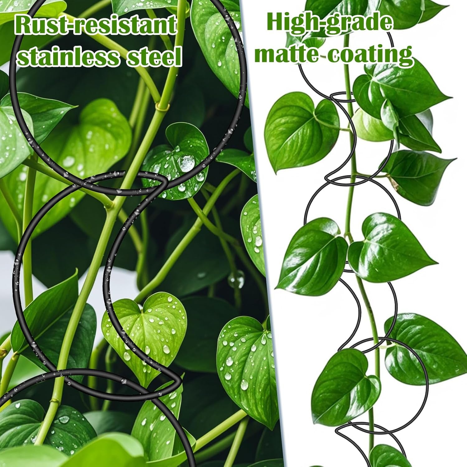18 Pcs Chain Trellis for Climbing Plants Indoor Outdoor,Wall Plant Vine Climbing Support for Potted Plants,Houseplant Accessorie for Climbing Plants Pertains to Monstera,Pothos,Ivy,Wisteria