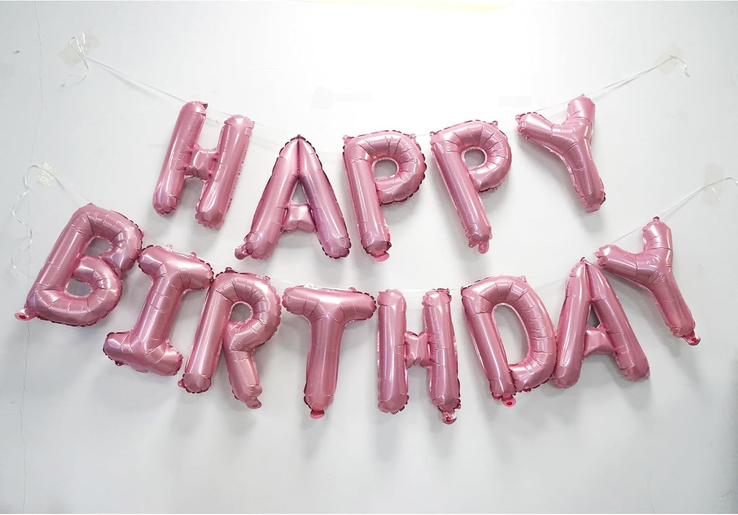 Pastel Pink Party Fringe Backdrop with Happy Bday Banner