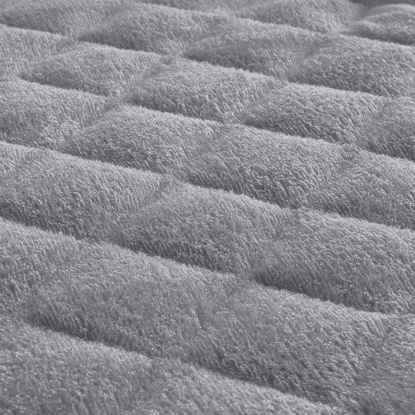 Diaper Changing Pad Liner Non-Slip, Waterproof Terry Mat, Quilted Absorbent Bassinet Liners Washable, 3 Pack 13"X 26" Reusable Portable Changing Table Pad Rectangle Grey