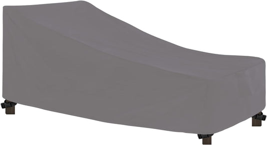 Waterproof Patio Lounge Chair Cover UV Resistant Outdoor Chaise Lounge Covers with Tape Sealed Seam(1 Pack-78Wx35.5Dx33H Inch, Grey)