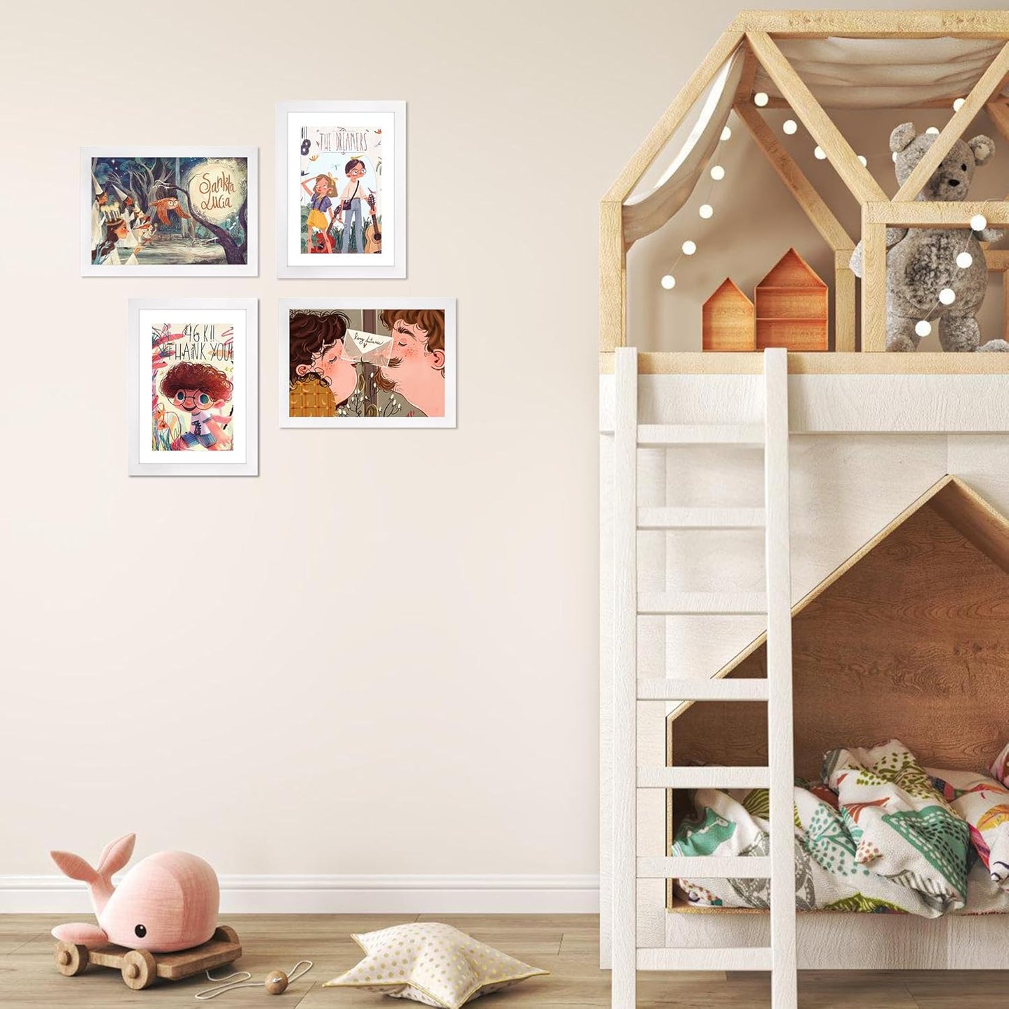 5X7 Picture Frame, White Photo Frame with HD Plexiglass, Display Pictures 4X6 with Mat or 5X7 without Mat Multi Picture Frames Collage for Tabletop or Wall Display, 2 Pack