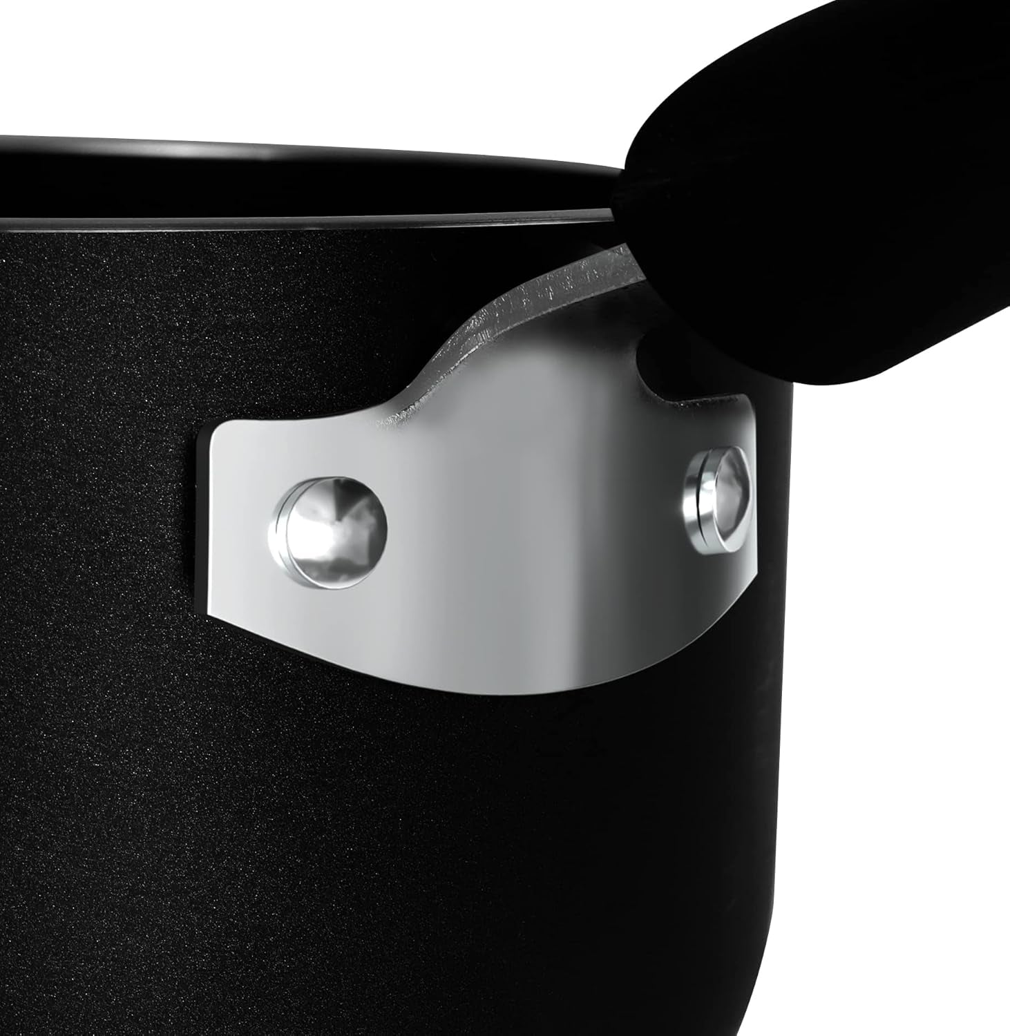 Nonstick Stock Pot Saucepan Set with Lids, 1 Quart and 2 Quarts Multipurpose Stock Pots Set for Home, Kitchen or Restaurant, Black