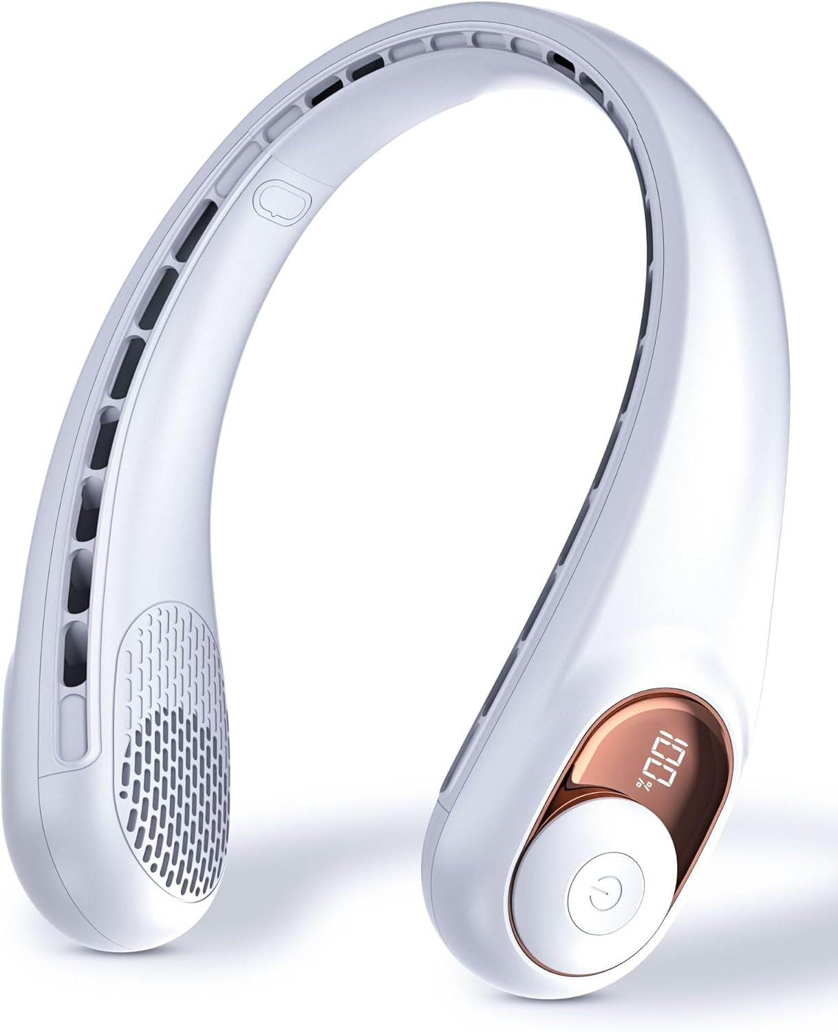 Neck Fan, Personal Fan with LED Display, USB-C Rechargeable, 4000Mah-Battery, 3-Speed Adjustment & Whisper-Quiet Operation, Perfect for Home, Travel, Sports