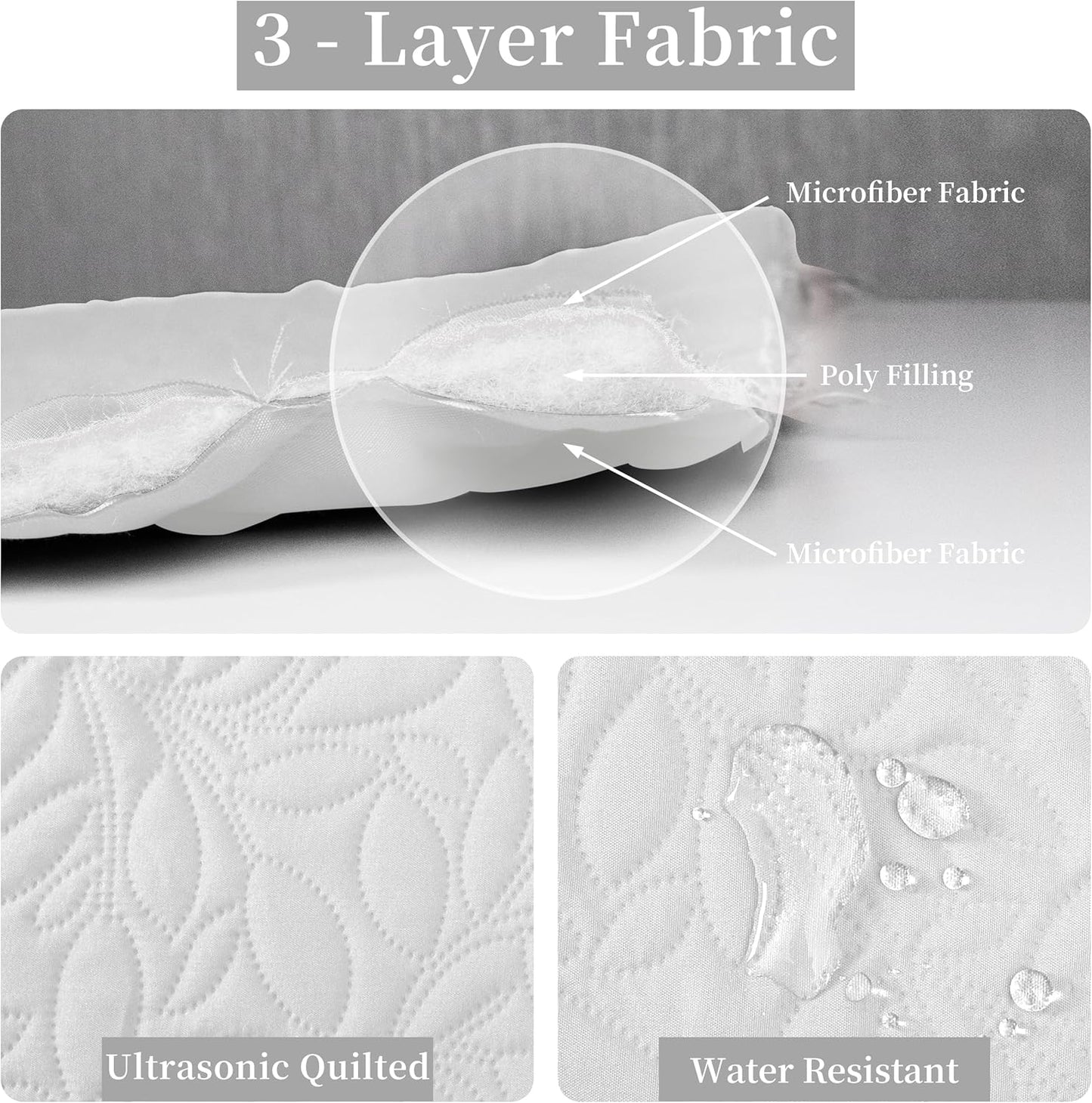 Waterproof Dog Bed Cover Reversible Leak Proof Pet Blanket Replacement Mat for Furniture Washable Couch Cover Sofa Cover for Dogs Cat(52X86 Inch, White/White)
