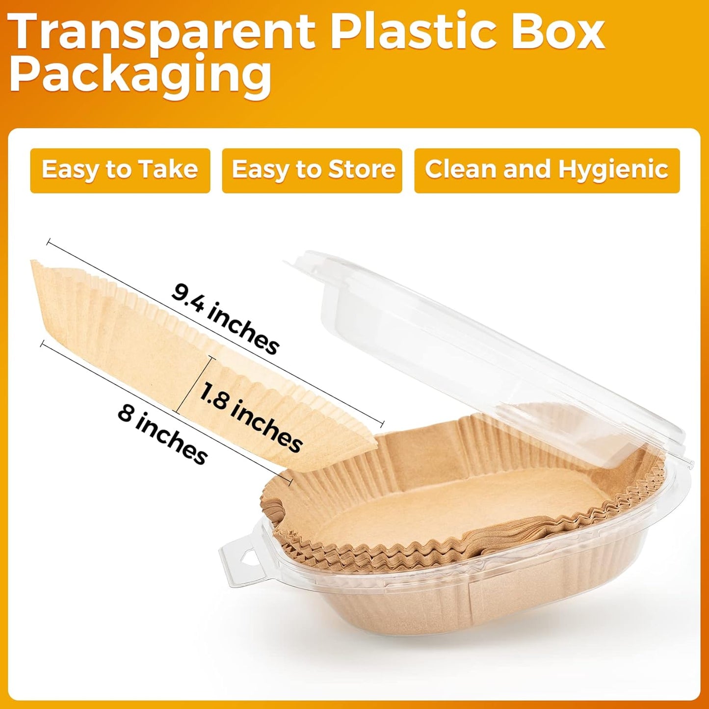 Air Fryer Paper Liners: 100Pcs Parchment Paper, 8" Air Fryer Liner Disposable for Microwave, Non-Stick Square Air Fryer Basket Liner