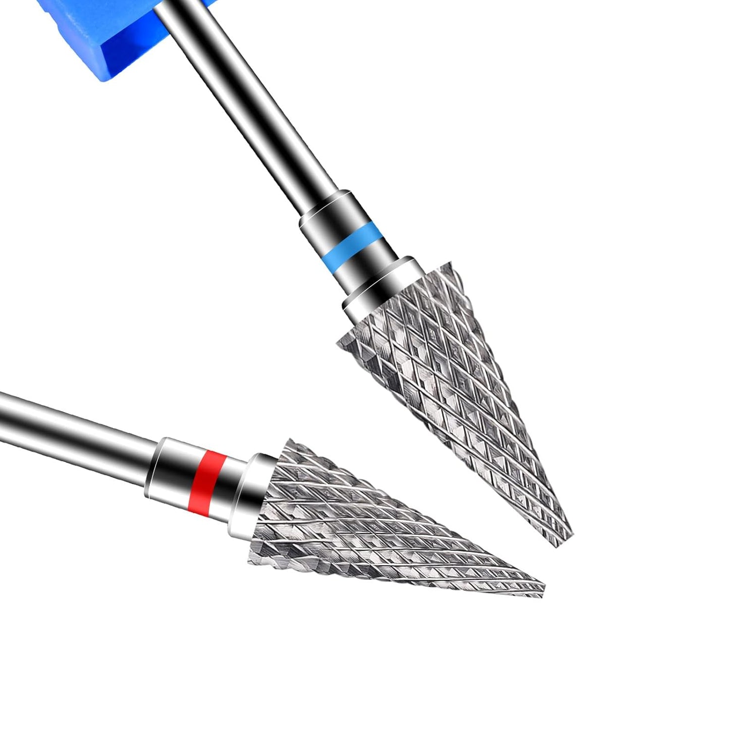 2 Pack Nail Drill Bits for Acrylic Nails, 3/32" Shank Drill Bits for Nails Professional Electric Nail Drill Bits for Home Salon/Fine+Medium Nail Bits - Nib