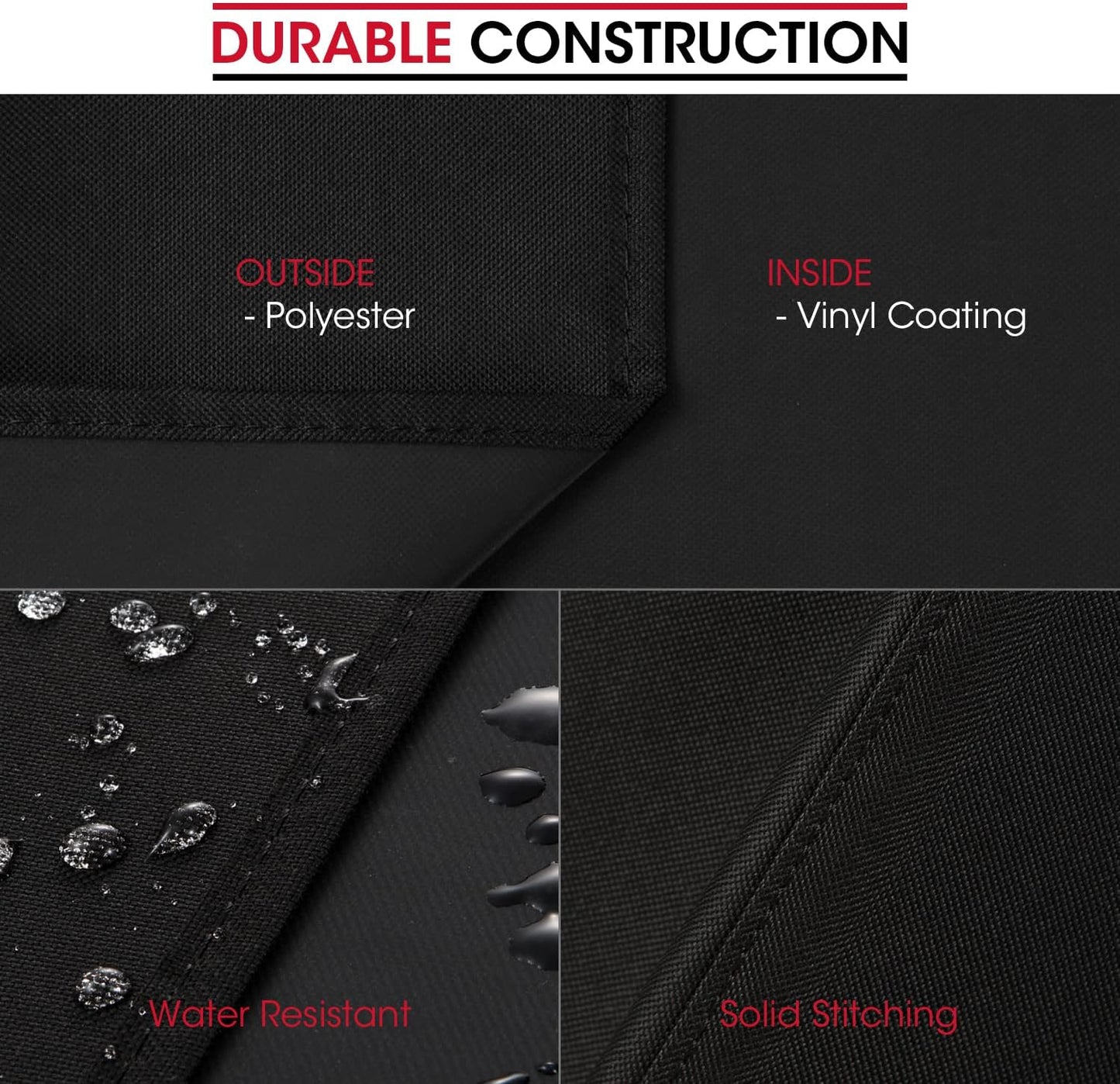 Griddle Cover for Blackstone 22 Inch and 17 Inch Griddle with Hood and Stand, Heavy Duty Waterproof Outdoor BBQ Grill Cover with Sealed Seam, Black