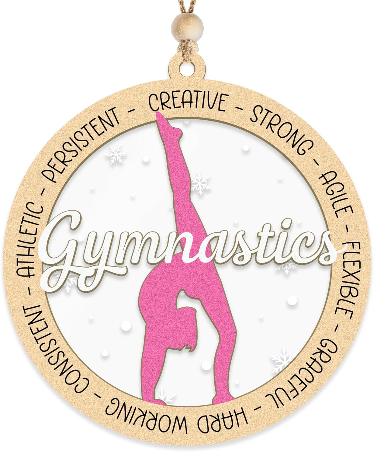Gymnastics Christmas Ornaments 2025, Gymnast Ornament Gift, Gymnastics Coach Gifts for Girls Women, Athletic Holiday Ornament for Gymnastics Lovers, Hanging Christmas Tree Decorations Keepsake