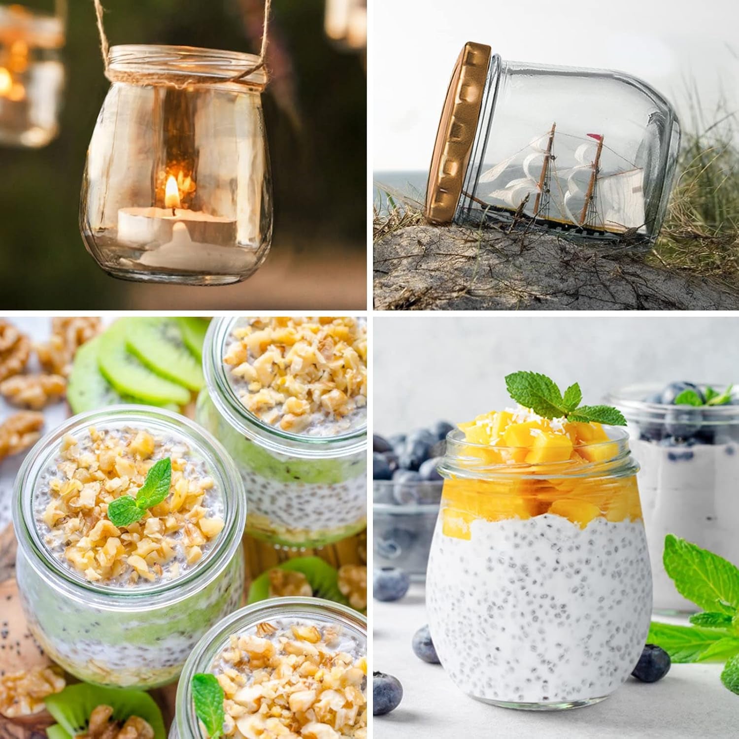 40-Pack 6 oz Mason Jars with Lids - Perfect for Canning, Jams, Honey, Wedding Favors, Shower Gifts, and DIY Spice Storage