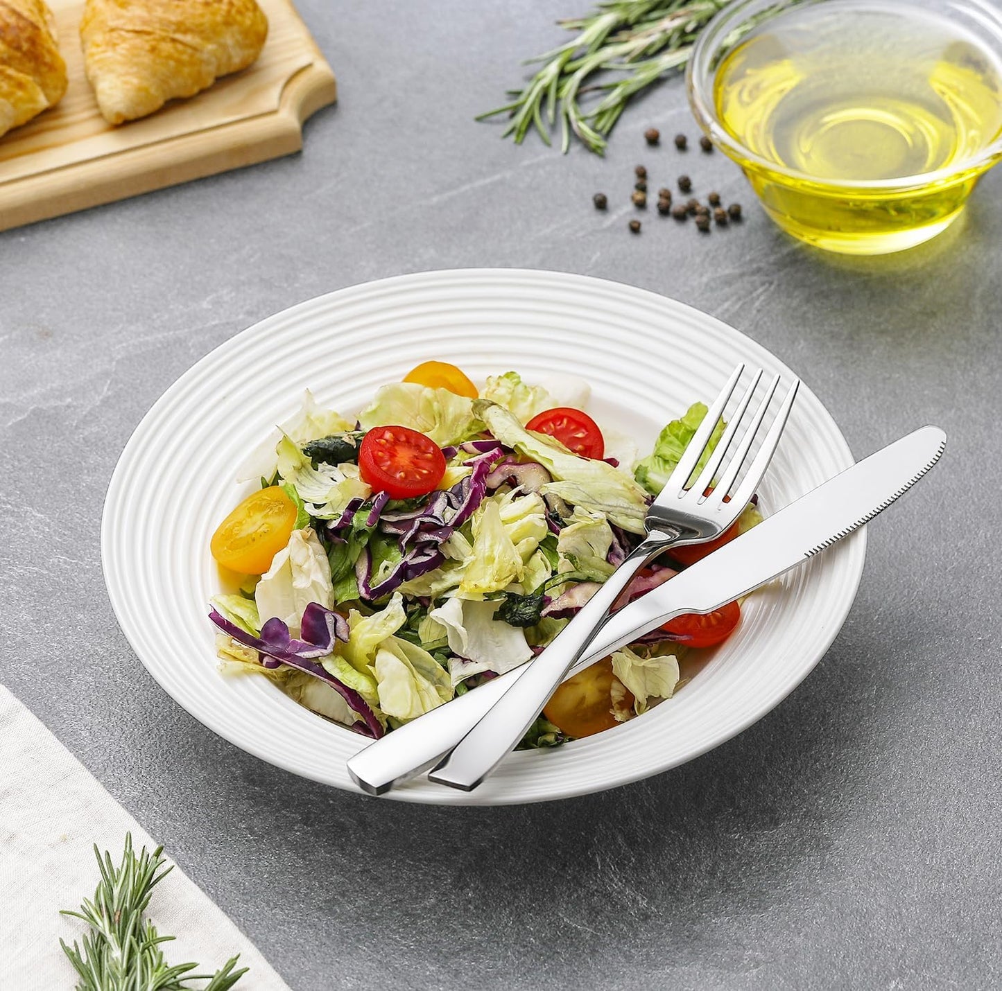 48-Piece Silverware Set with Steak Knives for 8, 18/8 Stainless Steel Flatware Cutlery Set for Home Kitchen Restaurant Hotel, Kitchen Utensils Set, Mirror Polished, Dishwasher Safe