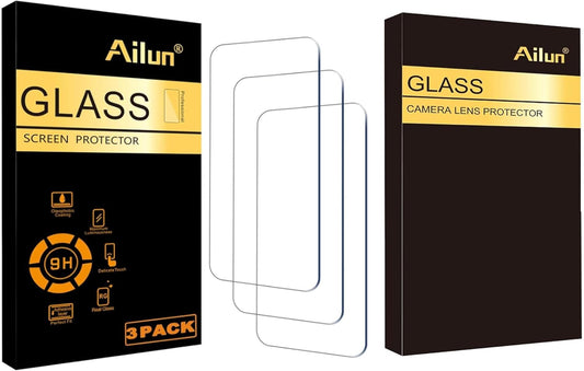 Glass Screen Protector for Iphone 16 plus and Lens Protector for Iphone 16/16 plus 3 Pack