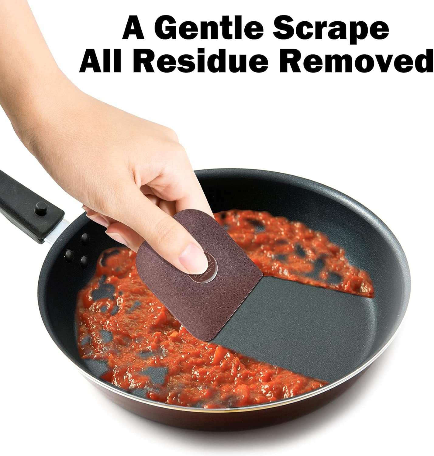 Pan and Pot Scraper, Nylon and Soft Silicone 2 in 1 Kitchen Dish Scraper