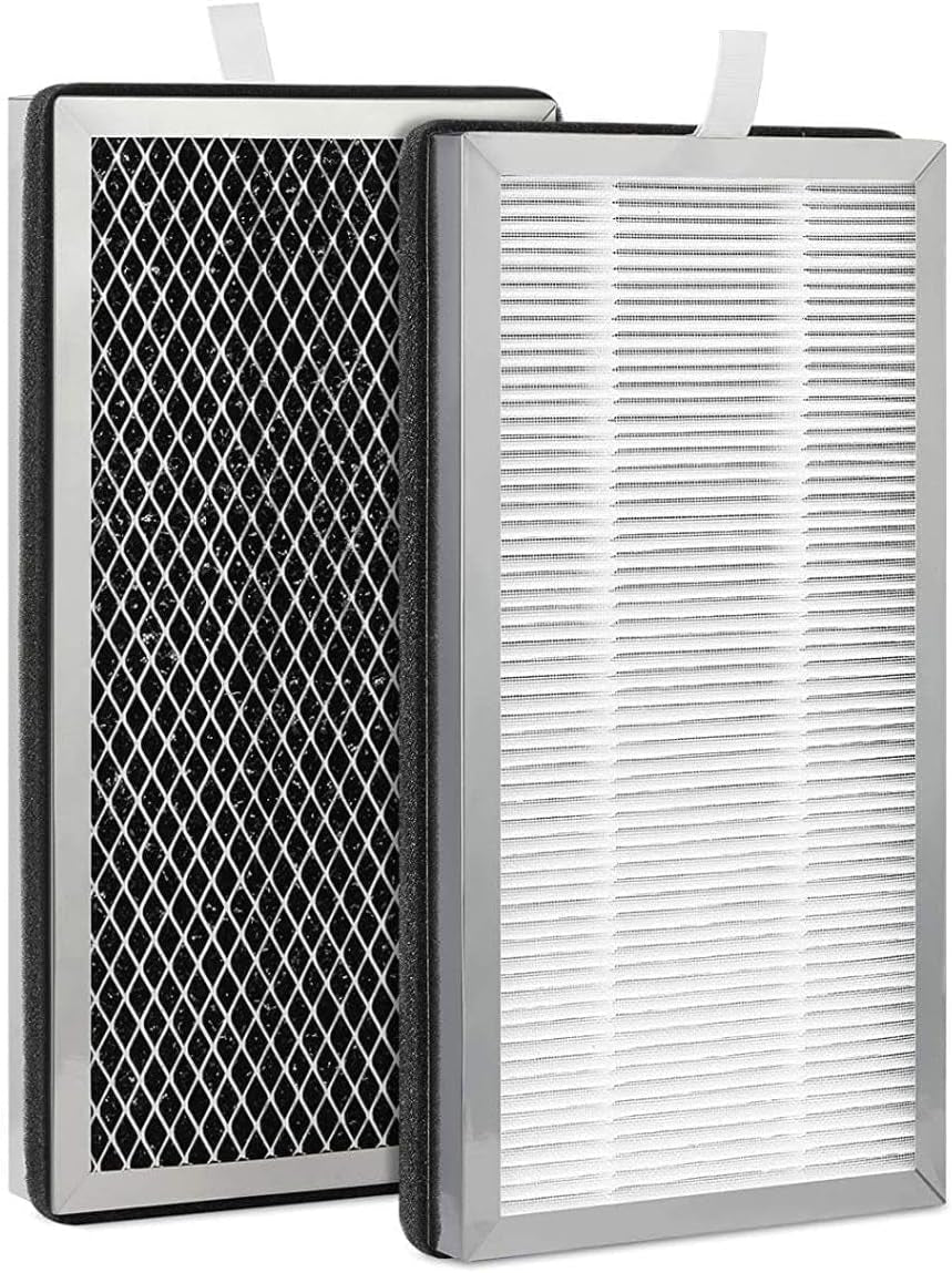 4 Pack 15 Filter Replacement Compatible with 15 Air Purifier, 3-In-1 Contains Pre-Filter and Activated Carbon Filter