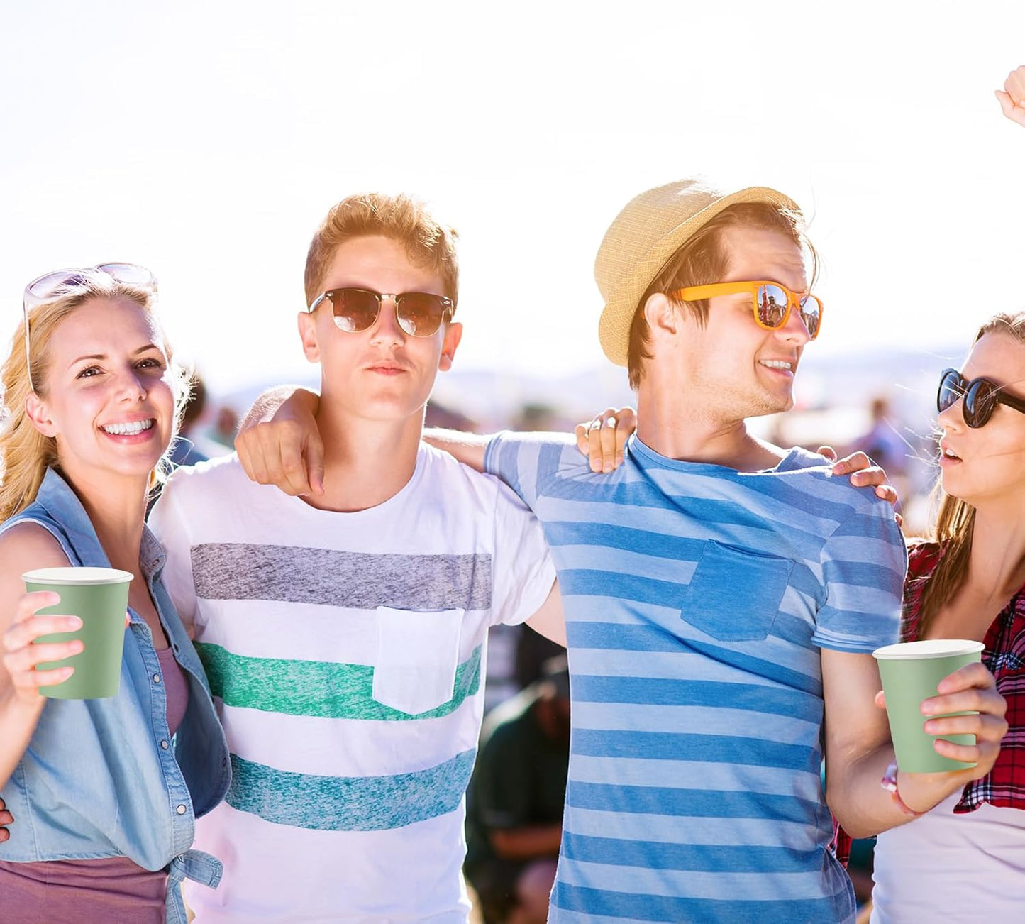 100Pcs 9Oz Sage Green Paper Cups,Disposable Coffee Paper Cup,Green Party Cups Beverage Drinking to Go Cups for Birthday Bridal Shower Wedding Easter St Patricks Baby Shower Party Supplies