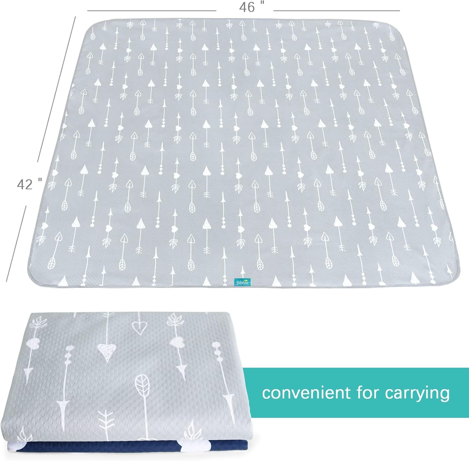 Splat Mat 2 Pack for under High Chair & Arts & Crafts & Eating Mess, Waterproof Baby Playtime Anti-Slip Mat for Floor or Table, Reusable & Portable Splash Mat 42” ×46”