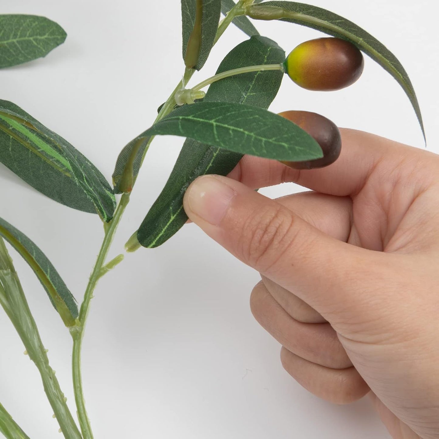 3 PCS 39" Fake Olive Tree Branches Olive Stems Large Tall Artificial Greenery Stems Bulk Faux Olive Branches for Vase Olive Leaves Plant Branch Greenery Decor