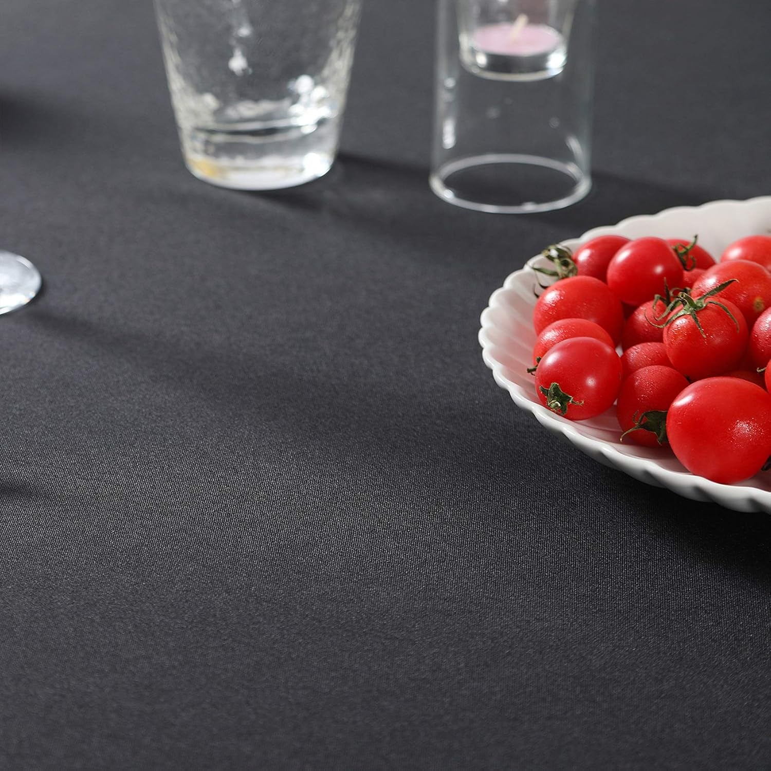 Rectangle Tablecloth 60X102 Inch Washable Polyester Fabric Table Cloth for Wedding Party Dining Banquet Decoration(60X102, Black)